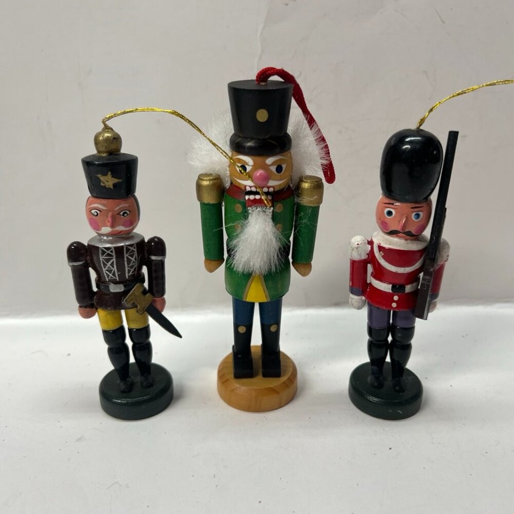 3 Vintage International Nutcracker Company Christmas Tree Ornaments